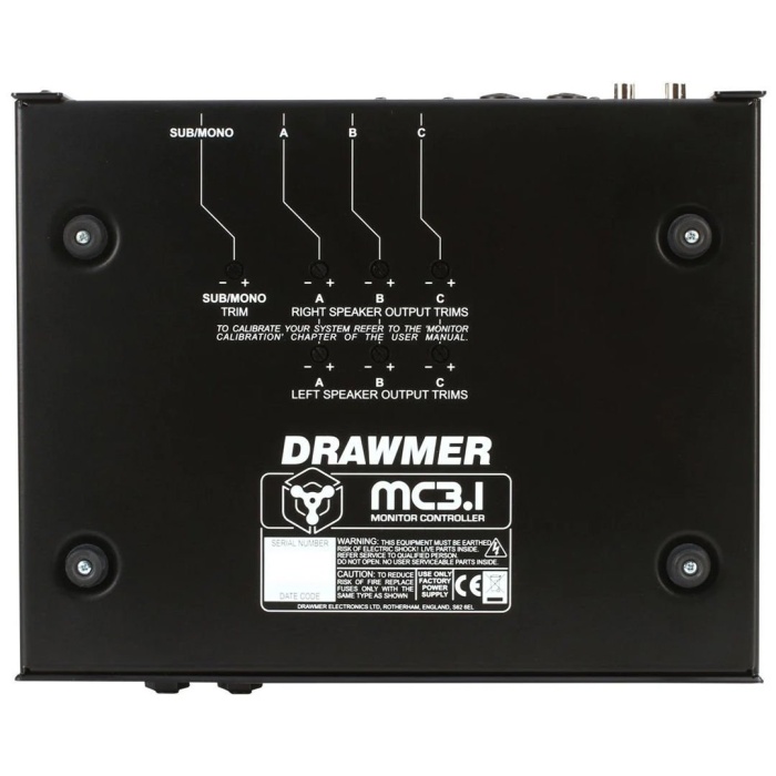 Drawmer 26 0004 MC3.1 Monitor Controller | 3 Çift Hoparlör Çıkışı ve Subwoofer Kontrolü
